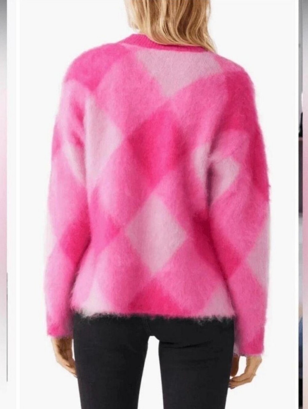 Other Stories Diagonal Plaid Mohair Blend Size M - Picture 4 of 12